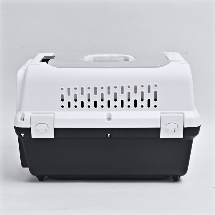 Travel basket with steel door for cats and dogs (Black) 50 x 50 x 35 cm