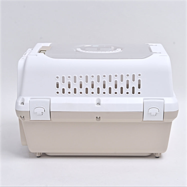 Travel basket with steel door for Cat & Dog (Cappuccino) 50 x 50 x 35 cm