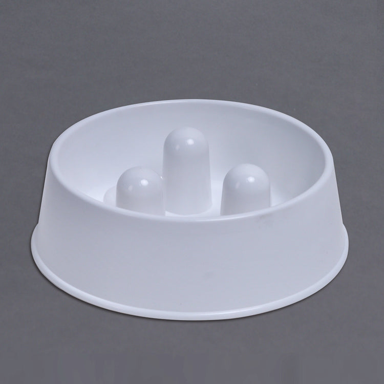Slowfood Anti-Gulping Bowl Cat & Dog (White) - Small Ø20cm