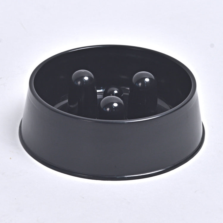 Slowfood Anti-Gulping Bowl Cat & Dog (Black) - Small Ø20cm