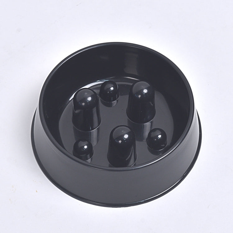 Slowfood Anti-Gulping Bowl Cat & Dog (Black) - Small Ø20cm