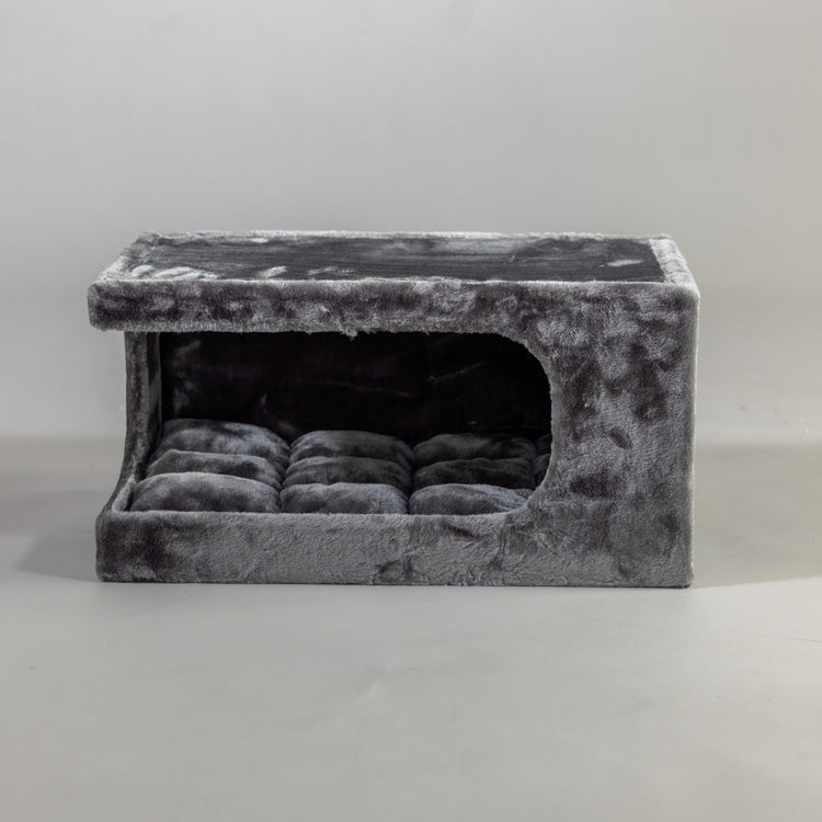 Playhouse Dark Grey, Main Coon Lounge Retreat 55 x 35 x 25 cm (incl. cushion)