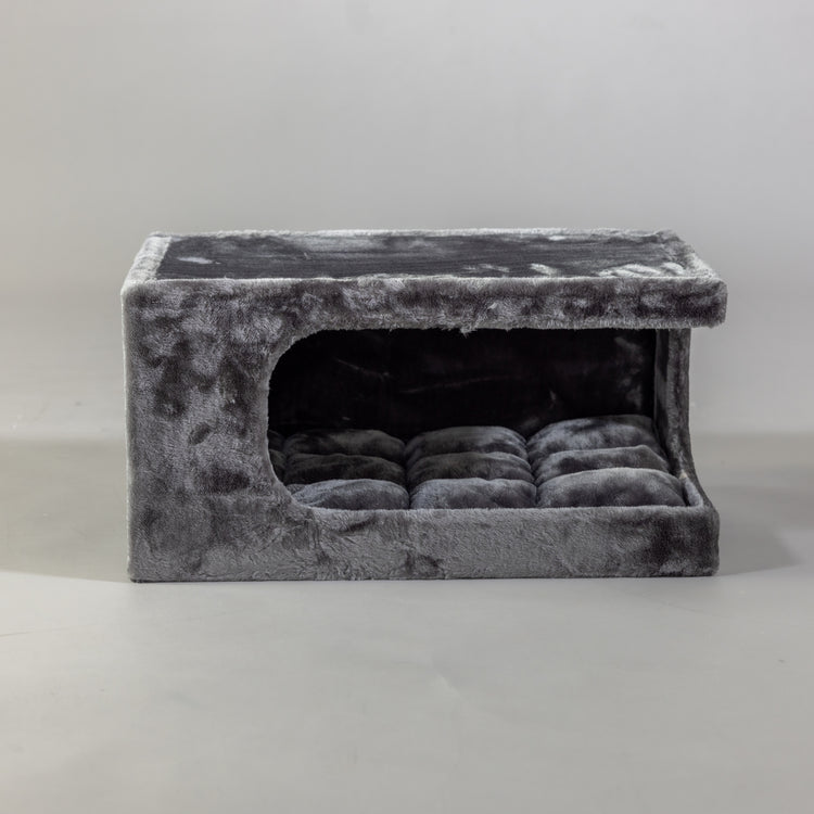 Playhouse Dark Grey, Main Coon Lounge Retreat 55 x 35 x 25 cm (incl. cushion)