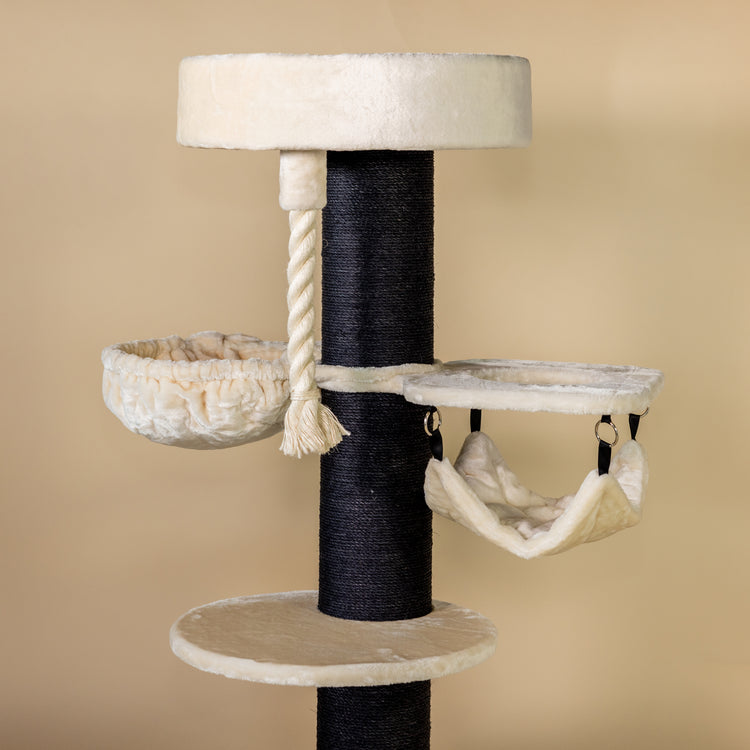 Cat Tree Maine Coon Sleeper Blackline Crown Plus (Cream)