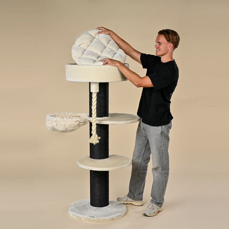 Cat Tree Maine Coon Sleeper Blackline Plus (Cream)