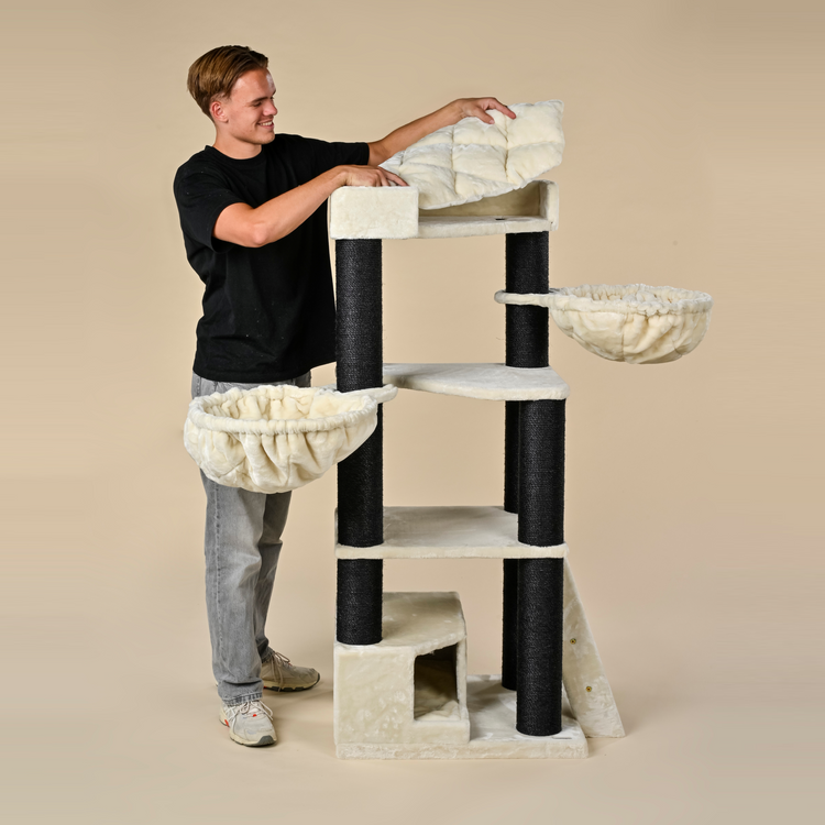 Cat Tree Corner Coon Blackline (Beige)