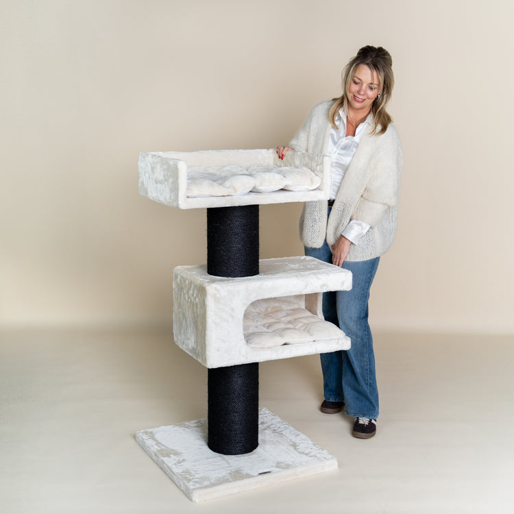 Cat Scratcher Maine Coon Lounge Retreat Blackline (Beige)