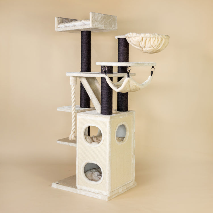 Cat Tree Cat Penthouse Blackline Crown (Cream)