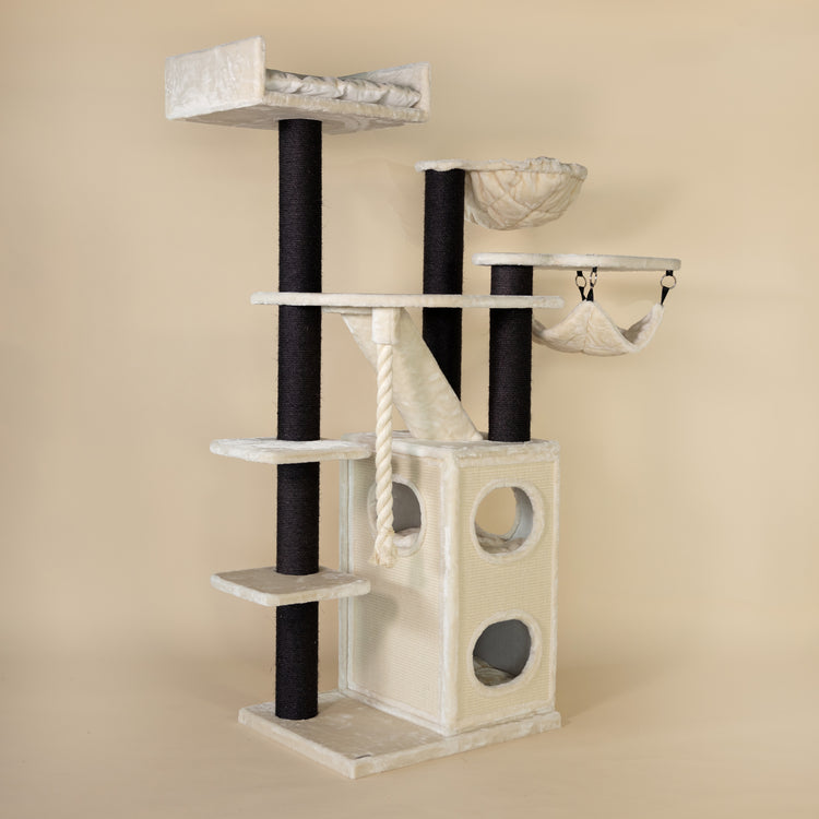 Cat Tree Cat Penthouse Blackline Crown (Cream)