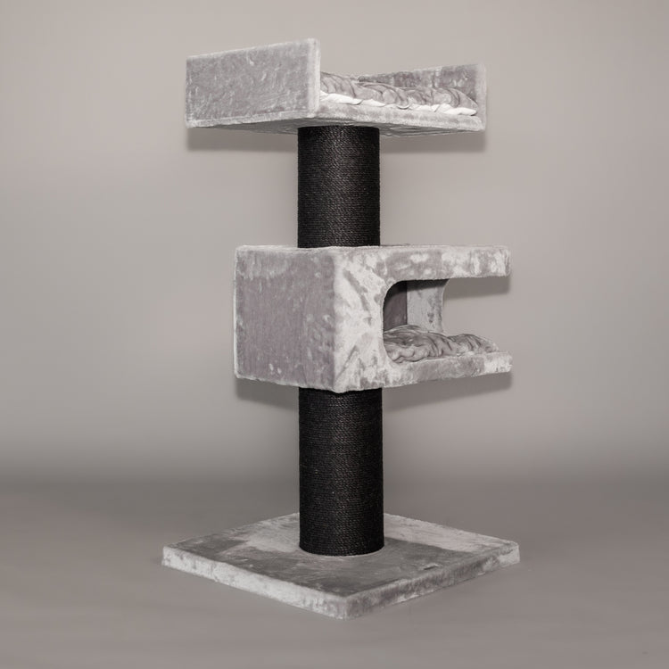 Cat Scratcher Maine Coon Lounge Retreat Blackline (Light Grey)