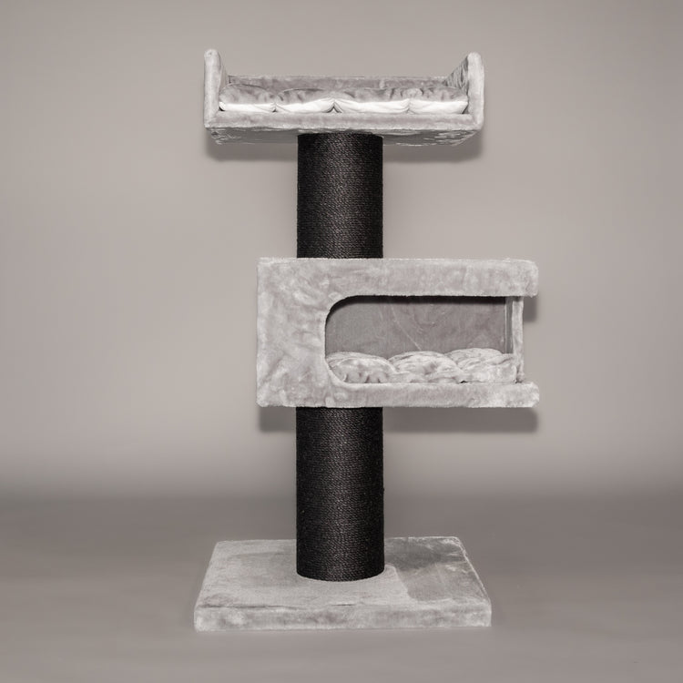 Cat Scratcher Maine Coon Lounge Retreat Blackline (Light Grey)