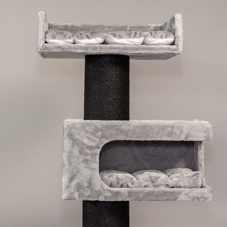 Cat Scratcher Maine Coon Lounge Retreat Blackline (Light Grey)