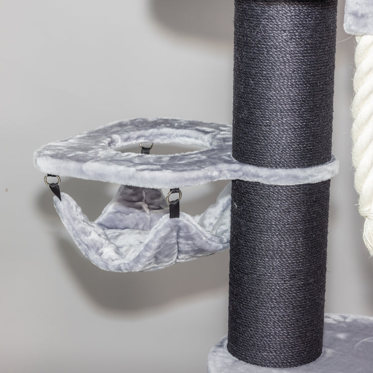 Cat Tree Maine Coon Sleeper Blackline Crown (Light Grey)