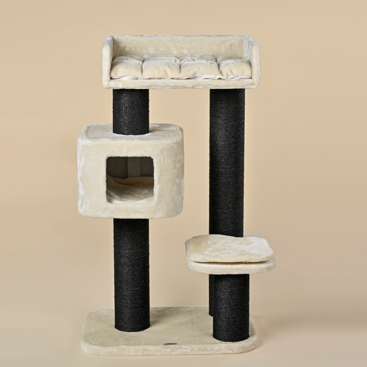 Cat Tree Devon Rex Blackline (Cream)