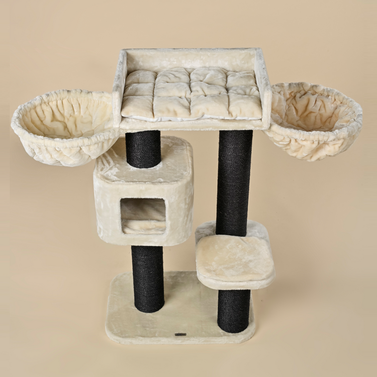 Cat Tree Devon Rex Blackline Plus (Cream)