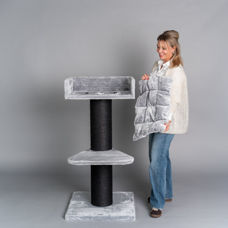 Cat Tree Maine Coon Lounge Blackline (Light Grey)