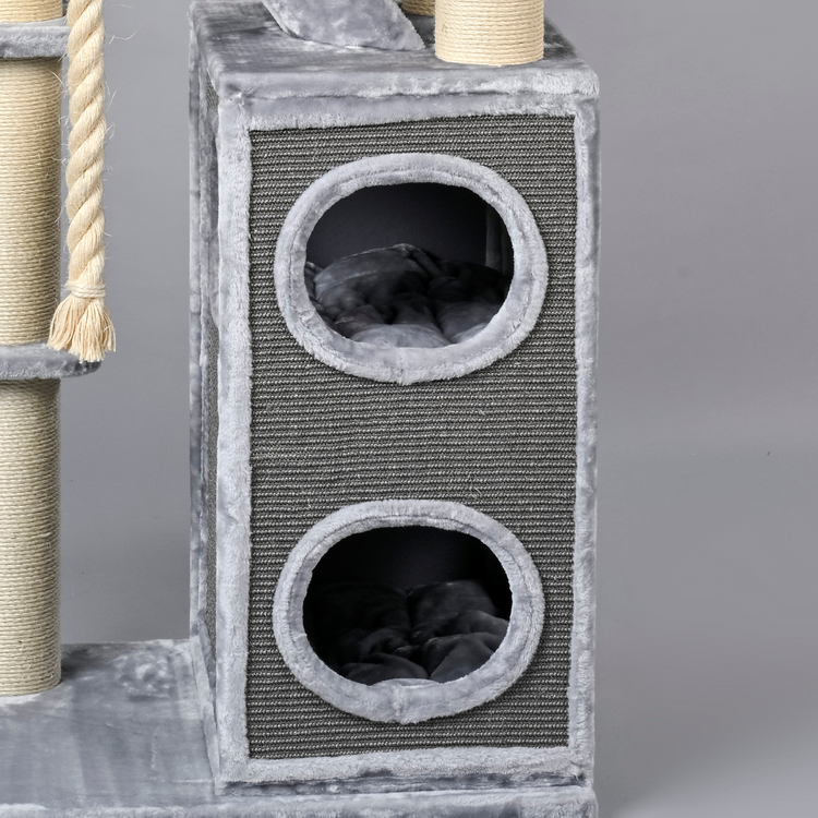 Cat Tree Cat Penthouse (Light Grey)