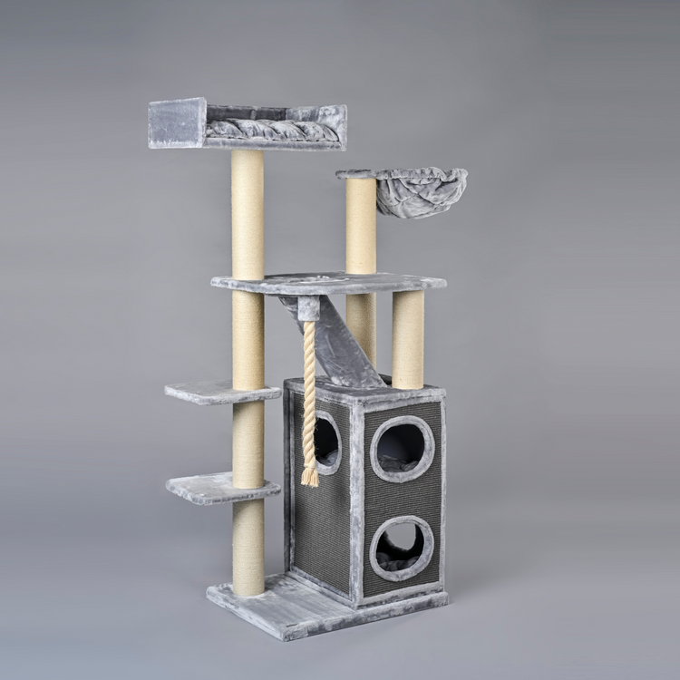 Cat Tree Cat Penthouse (Light Grey)