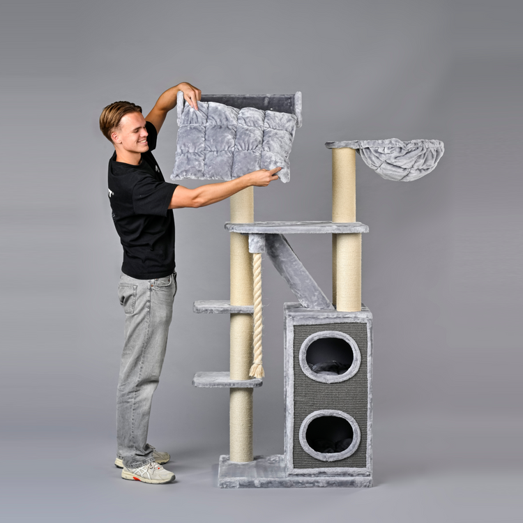 Cat Tree Cat Penthouse (Light Grey)