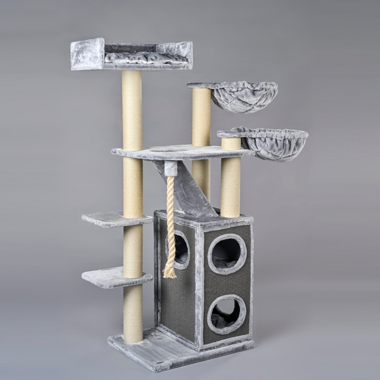 Cat Tree Cat Penthouse Plus (Light Grey)