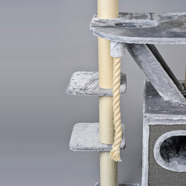 Cat Tree Cat Penthouse Plus (Light Grey)