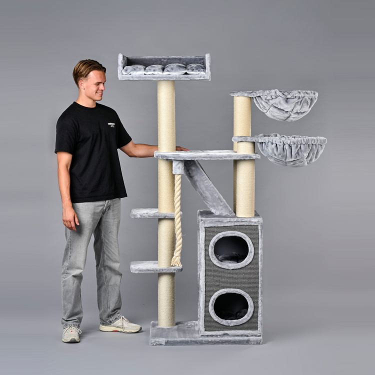 Cat Tree Cat Penthouse Plus (Light Grey)
