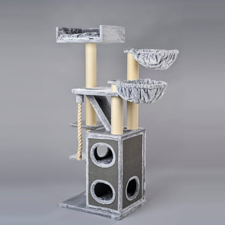Cat Tree Cat Penthouse Plus (Light Grey)