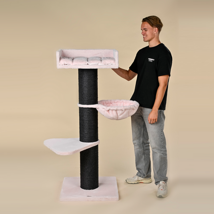 Cat Tree Royalty Blackline de Luxe (Pink Teddy)