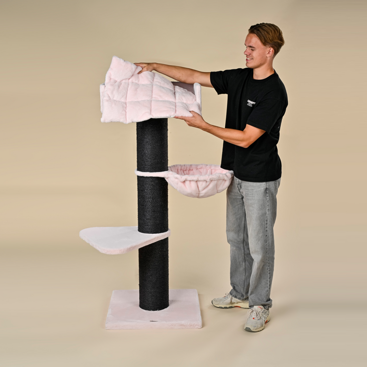 Cat Tree Royalty Blackline de Luxe (Pink Teddy)