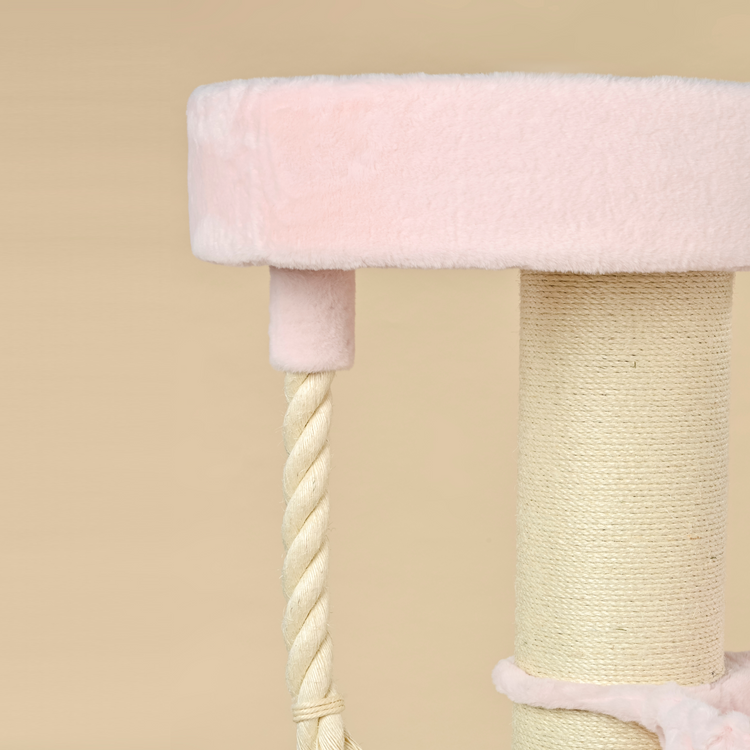Cat Tree Maine Coon Sleeper de Luxe (Pink Teddy)