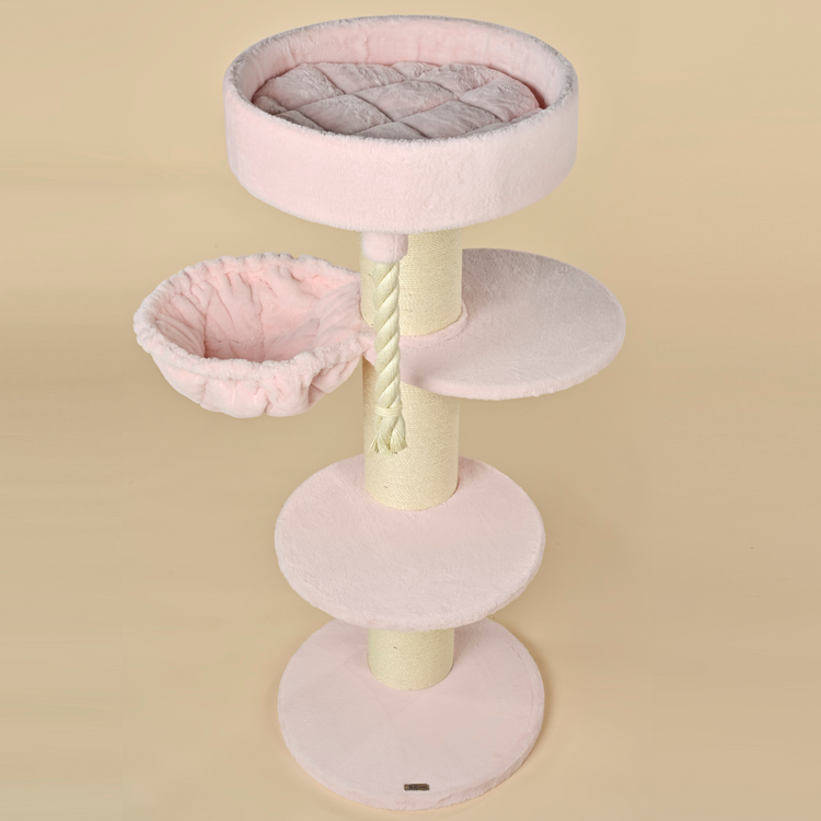Cat Tree Maine Coon Sleeper Plus (Pink Teddy)