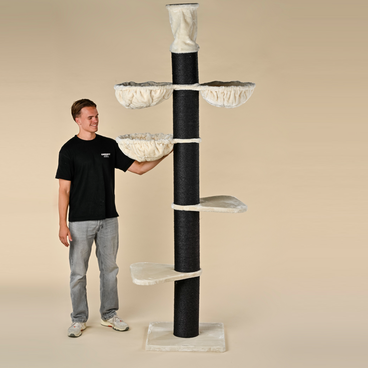 Cat Tree Maine Coon Tower Blackline Plus (Cream) 275-295 cm
