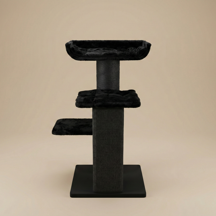 Cat Tree Maine Coon Throne Blackline (Black Teddy)