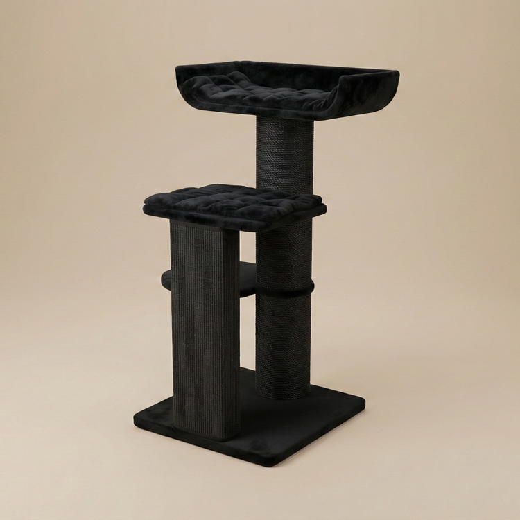 Cat Tree Maine Coon Throne Blackline (Black Teddy)