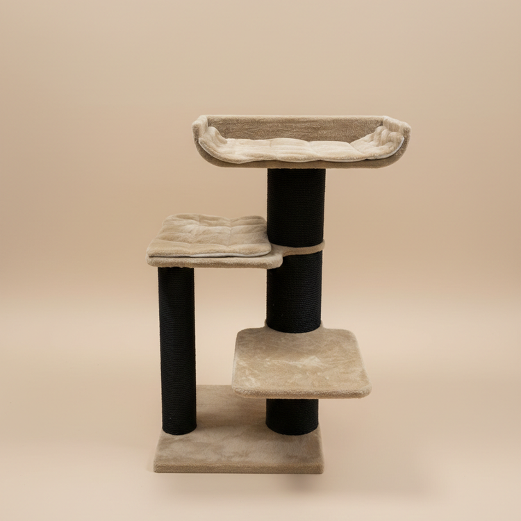 Cat Tree Maine Coon Throne Blackline (Cappuccino Teddy)