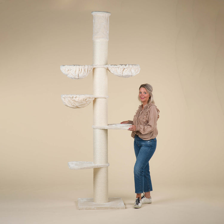 Cat Tree Maine Coon Tower Plus (Cream) 225-245 cm