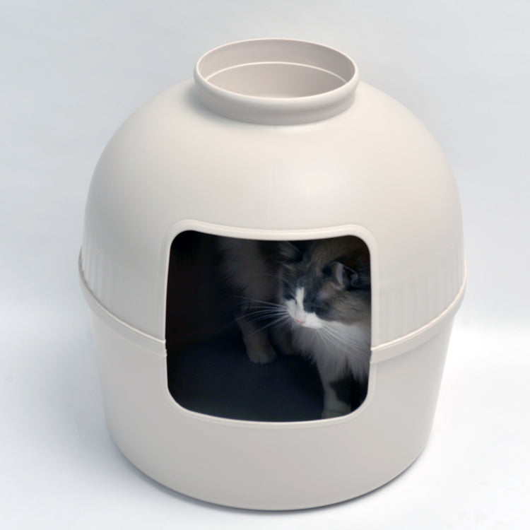 Litter Box Flower XXL, Hidden Cat Toilet (Cappuccino Cream)