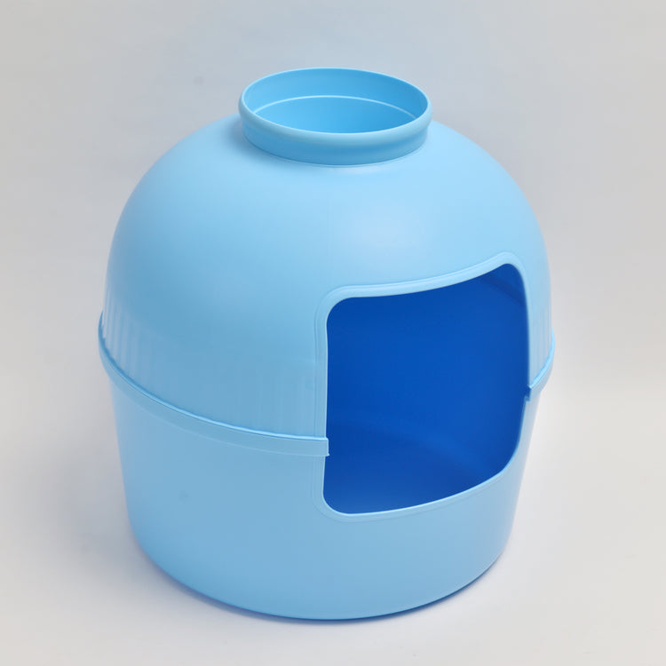 Litter Box Flower XXL, Hidden Cat Toilet (Fresh Blue)