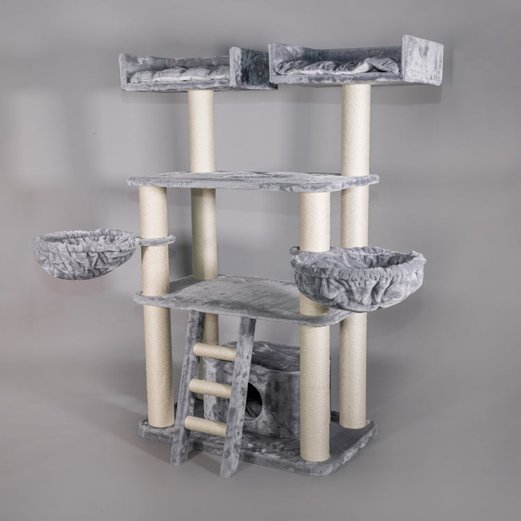 Cat Tree for Large Breeds - Panther XXL (Light Grey)