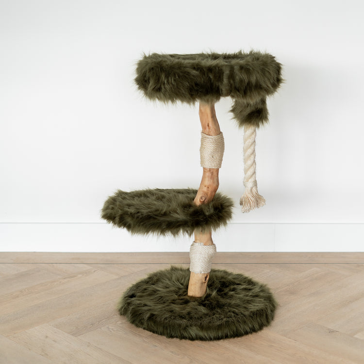 Cat Tree Furry Bengal (Forest Green)