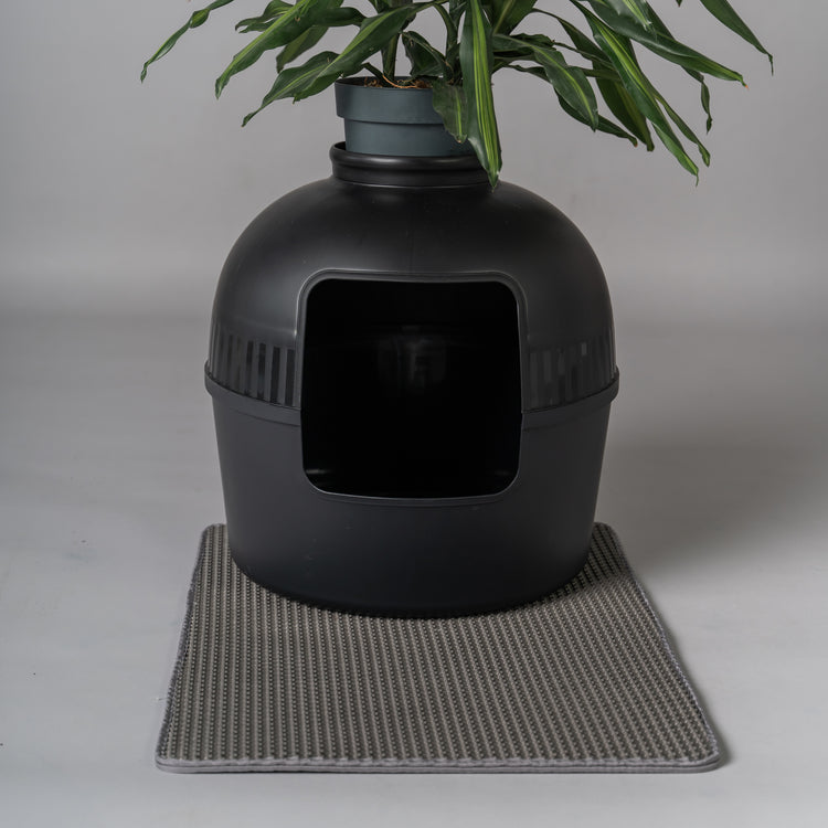 Litter Box Flower XXL, Hidden Cat Toilet (Blackline)