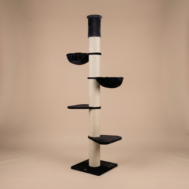 Cat Tree Maine Coon Tower (Black Teddy) 235-255 cm