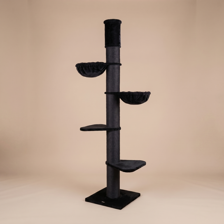 Cat Tree Maine Coon Tower Blackline (Black Teddy) 265-285 cm