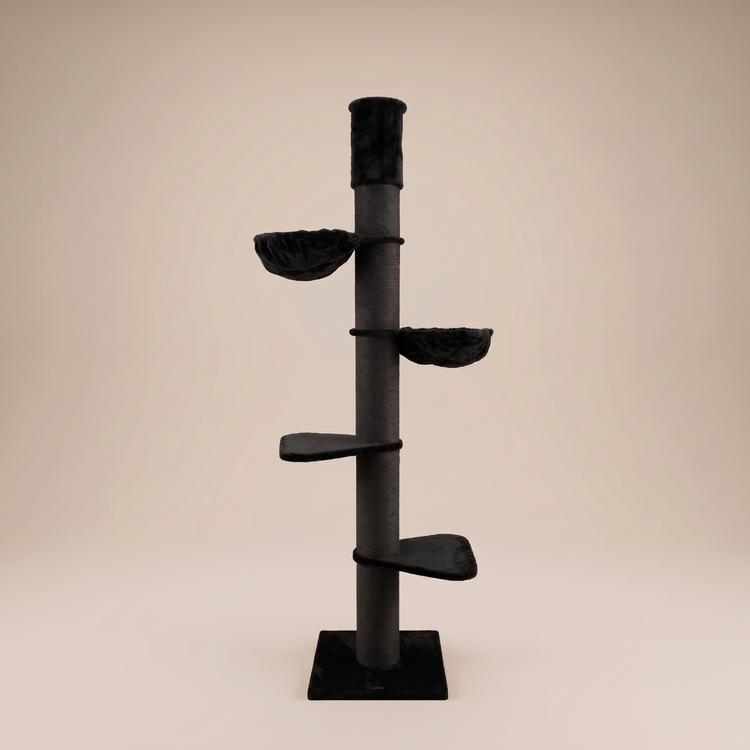 Cat Tree Maine Coon Tower Blackline (Black Teddy) 265-285 cm