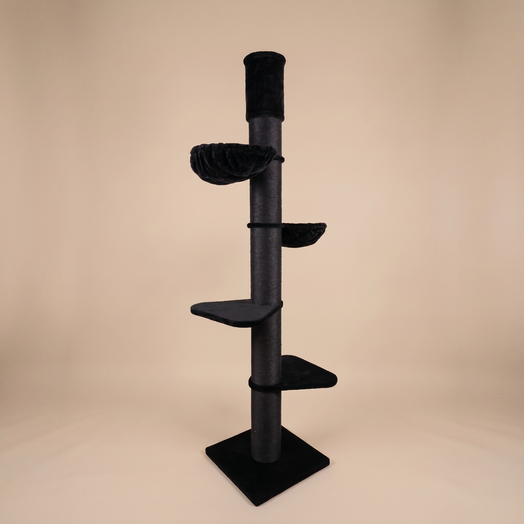 Cat Tree Maine Coon Tower Blackline (Black Teddy) 235-255 cm