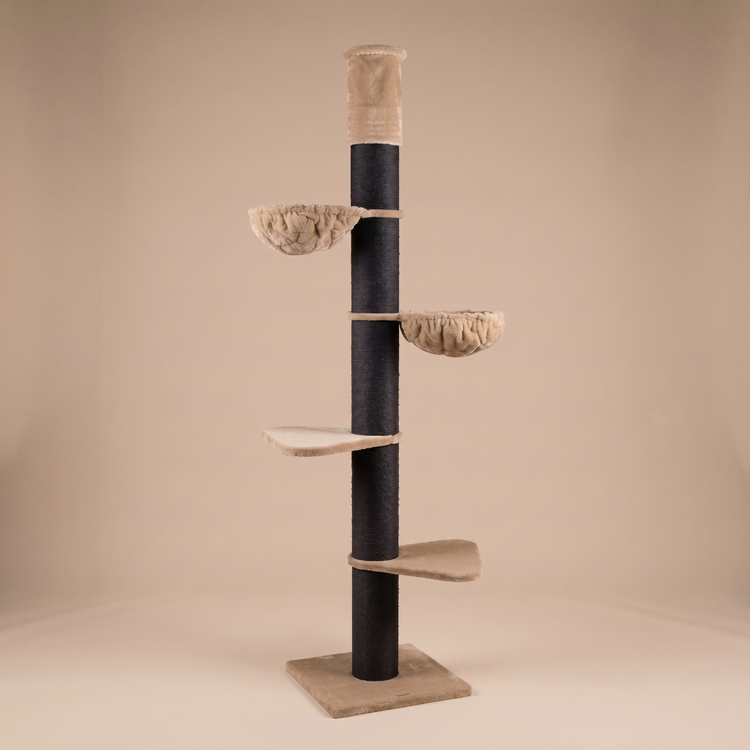 Cat Tree Maine Coon Tower Blackline (Cappuccino Teddy) 265-285 cm