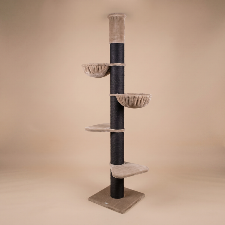 Cat Tree Maine Coon Tower Blackline (Cappuccino Teddy) 265-285 cm