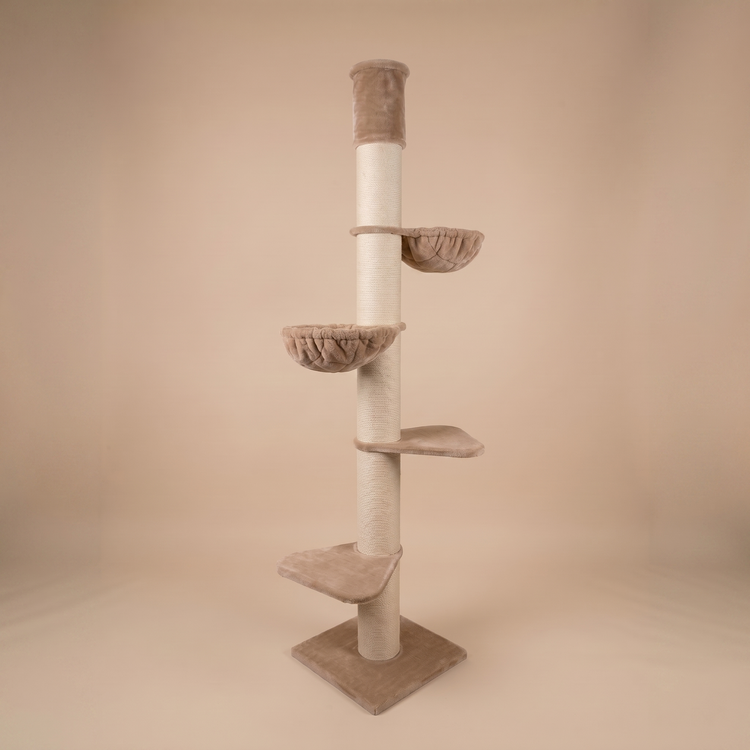 Cat Tree Maine Coon Tower (Cappuccino Teddy) 245-265 cm