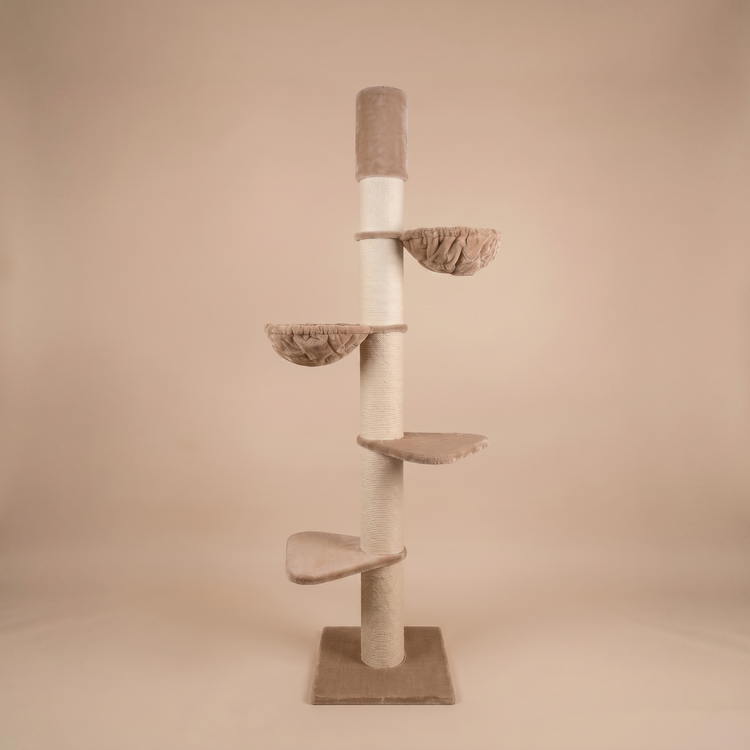 Cat Tree Maine Coon Tower (Cappuccino Teddy) 245-265 cm