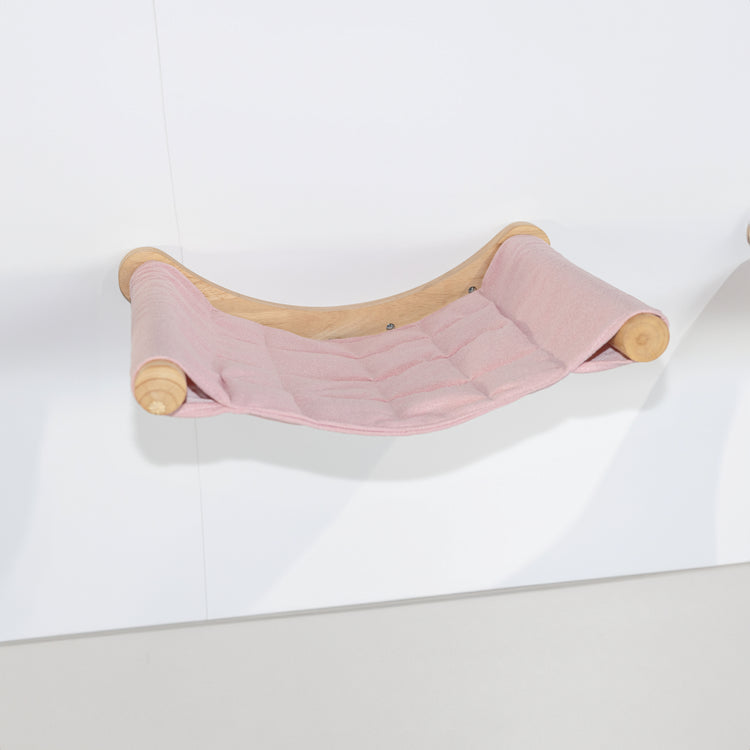 Wall-mounted Cat Climbing Wall - Luxury Hammock XXL (Pink)